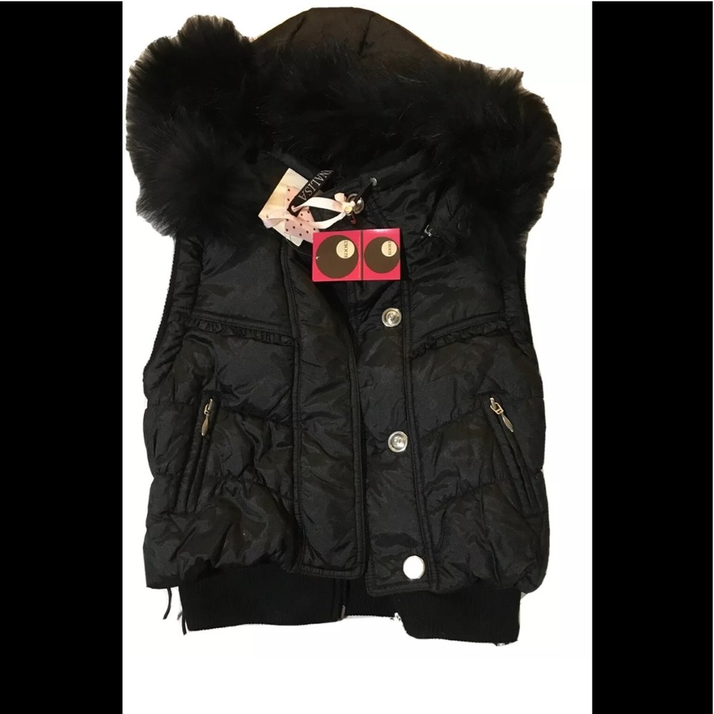 Mona Lisa youth vest furry hood